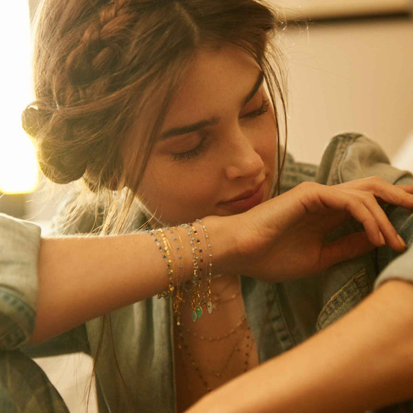 Gigi Clozeau Pendentif Flamant Résine Blanche Or Rose