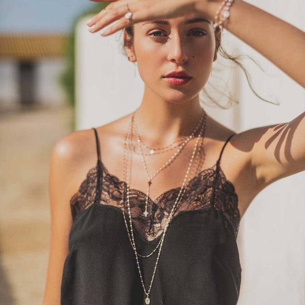 Gigi Clozeau Pendentif Flamant Résine Blanche Or Rose