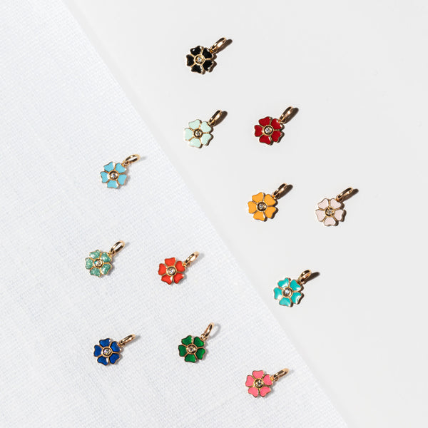 Gigi Clozeau Pendentif Fleur Résine Rose Bébé Diamant Or Rose