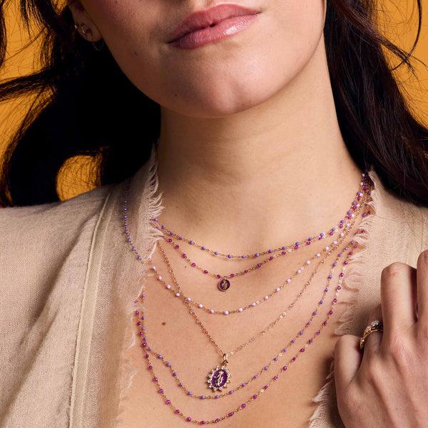 Gigi Clozeau Pendentif Galaxy Petite Madone Suprême Or Rose Diamants