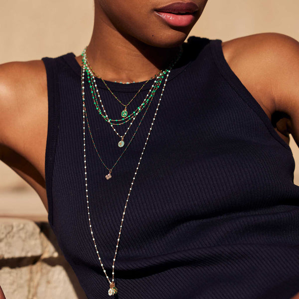 Gigi Clozeau Pendentif Lucky Trèfle Diamants Or Rose