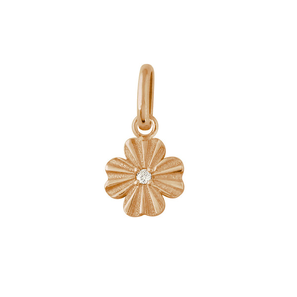 gigi clozeau Pendentif Trèfle Lumière diamant or rose