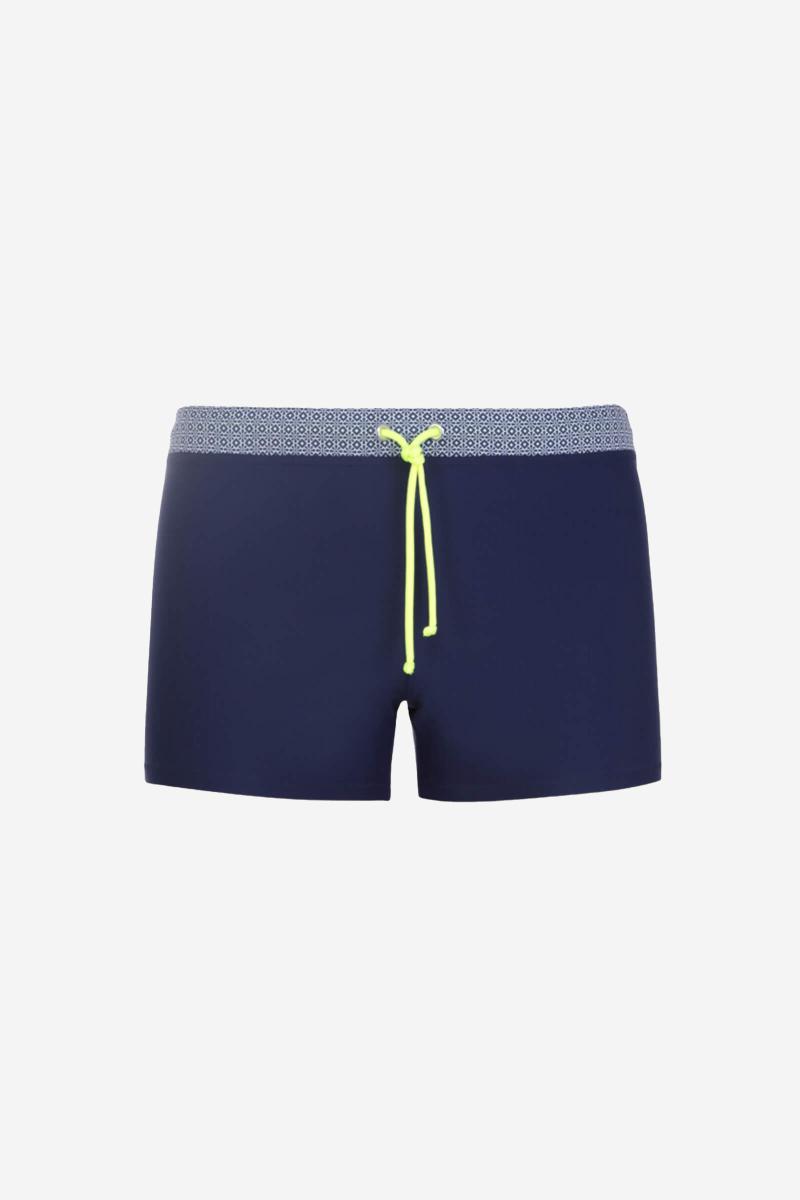 Gilis Boxer De Bain Sulawesi - Navy Azulejos Conçu Pour Nager Façonné Pour Le Style