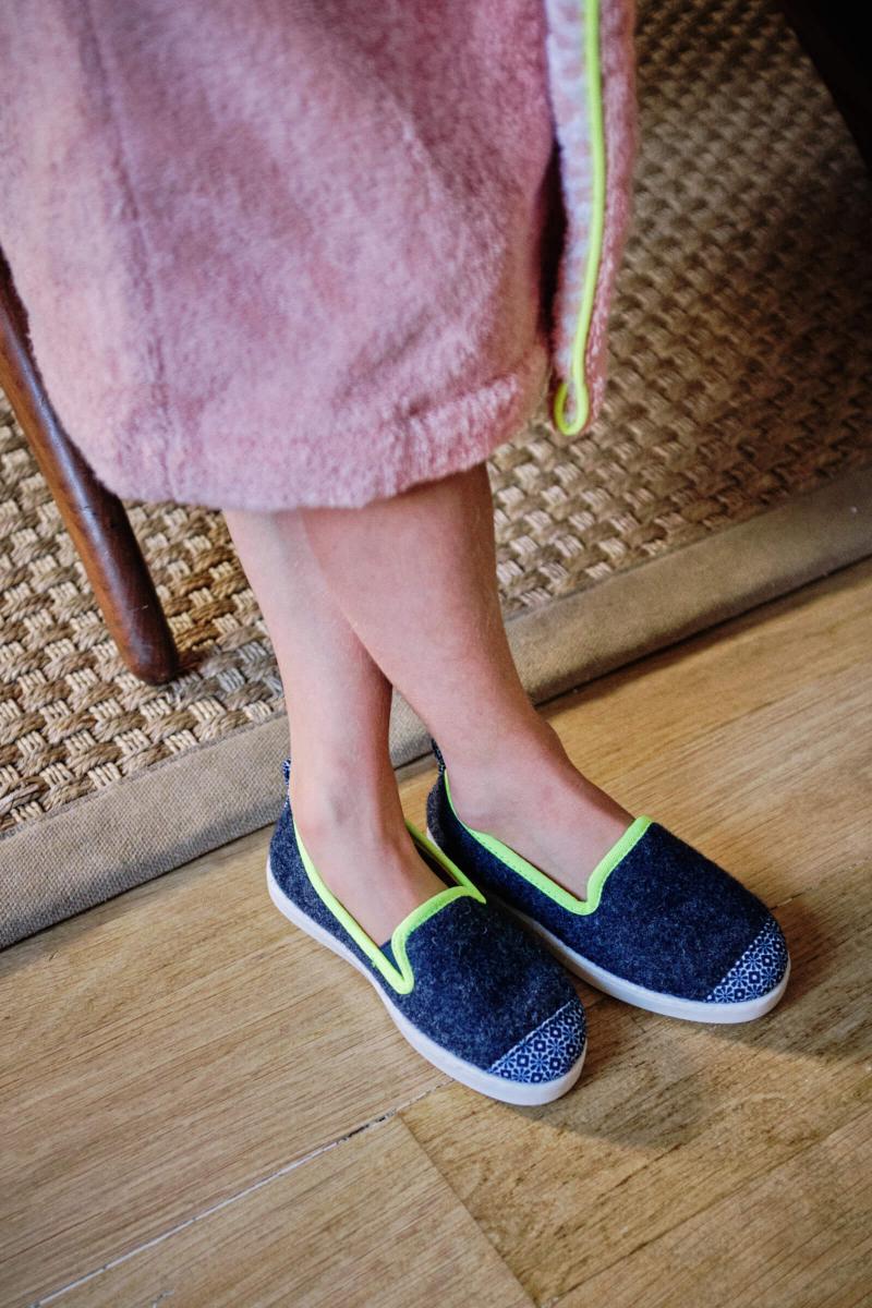 gilis Chaussons Angarde x GILI'S - Navy Azulejos - Enfant