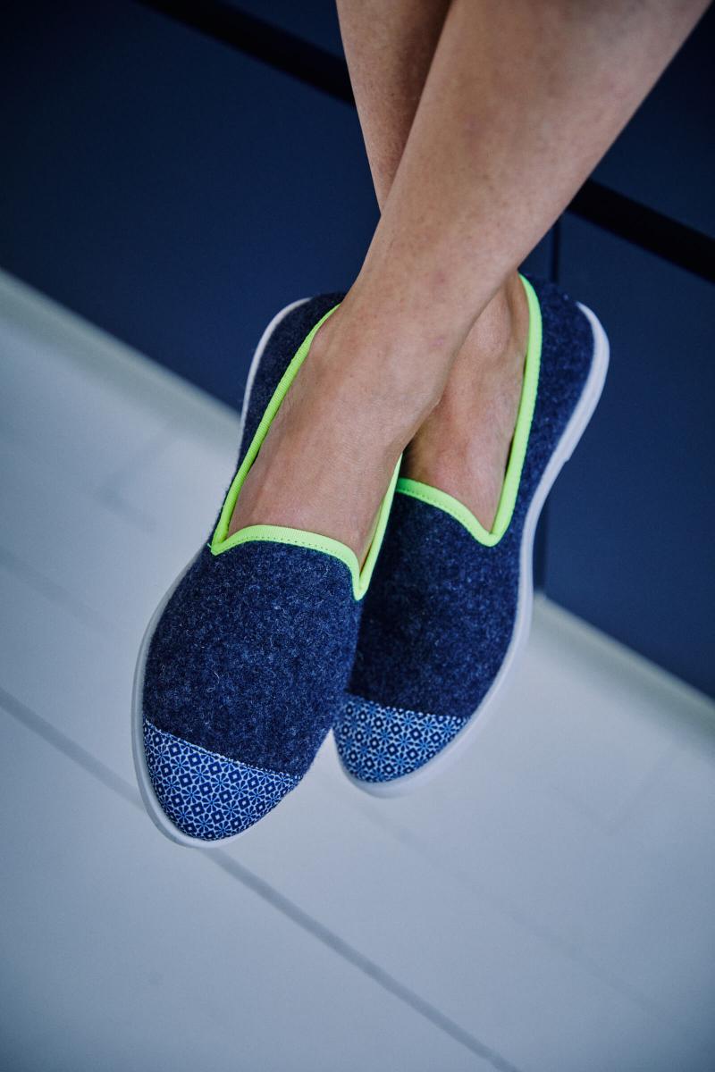 gilis Chaussons Angarde x GILI'S - Navy Azulejos - Femme