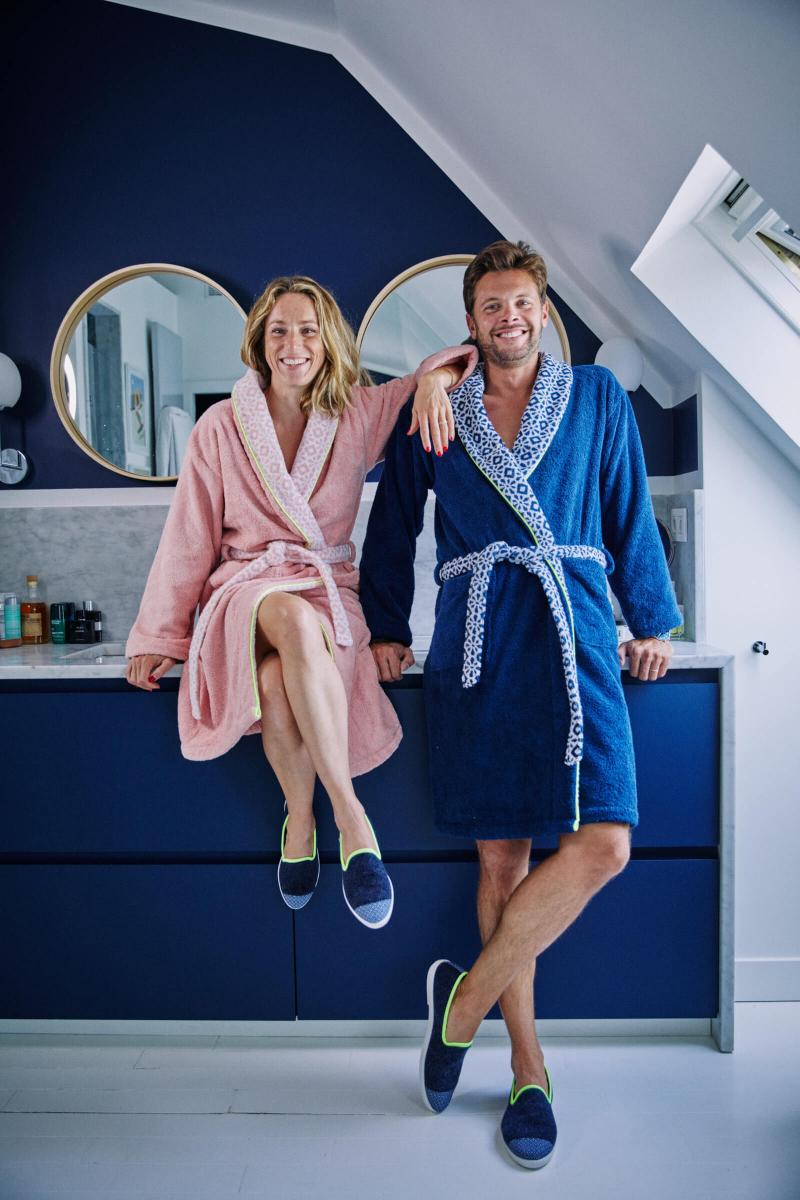 Gilis Chaussons Angarde X GILI'S - Navy Azulejos - Homme