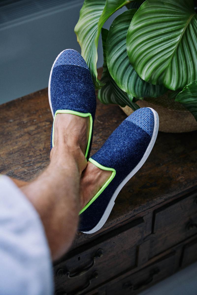 gilis Chaussons Angarde x GILI'S - Navy Azulejos - Homme gilis Chaussons Angarde x GILI'S - Navy Azulejos - Homme
