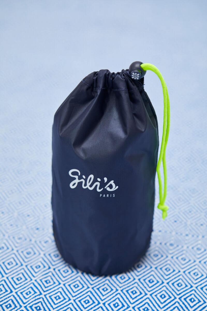 Gilis Culotte De Bain Octavie - Navy Azulejos Taille élastiquée Et Volant Contrasté