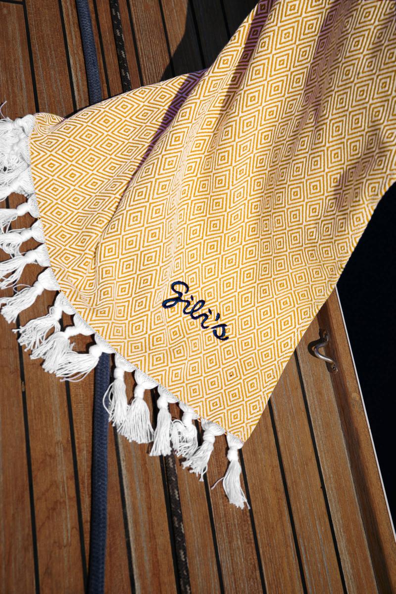Gilis Fouta En Coton - Jaune 100% Coton