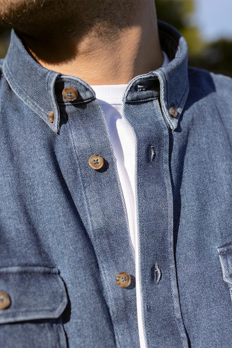 Gilis Surchemise Denim Col Classique 100% Coton