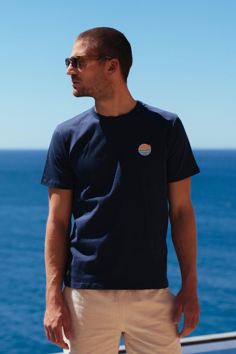 Gilis T-shirt Col Rond IAORANA - Navy Col Rond