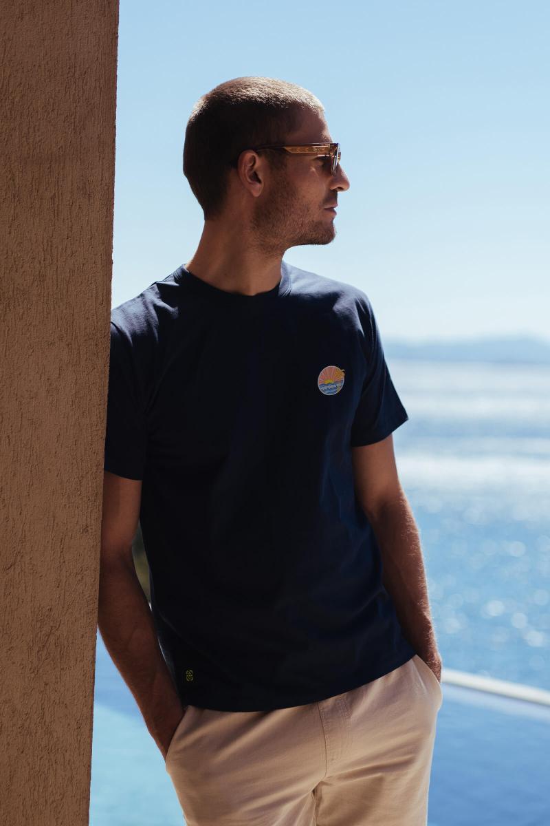 gilis T-shirt col rond IAORANA - Navy Col rond gilis T-shirt col rond IAORANA - Navy Col rond