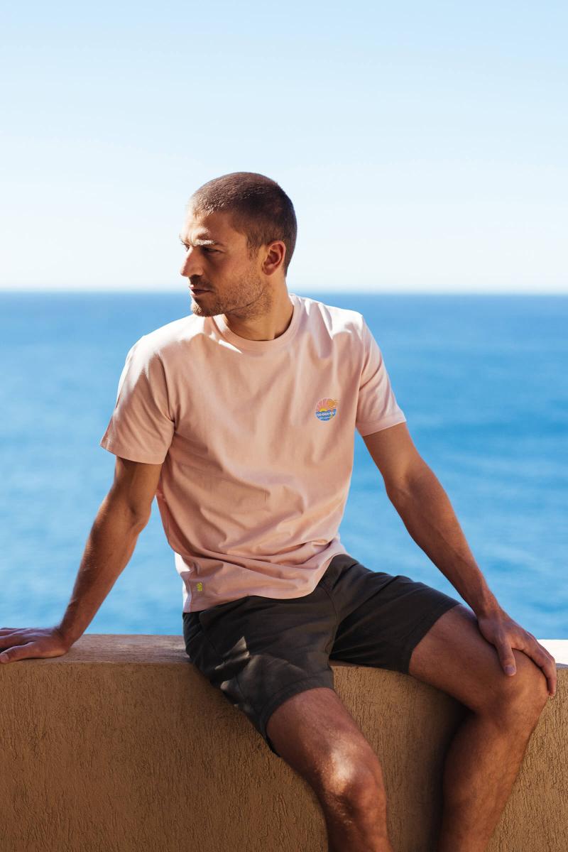 Gilis T-shirt Col Rond IAORANA - Rose Col Rond