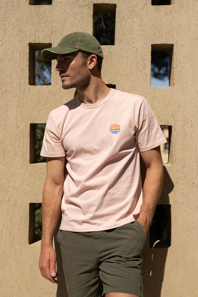 gilis T-shirt col rond IAORANA - Rose Col rond gilis T-shirt col rond IAORANA - Rose Col rond
