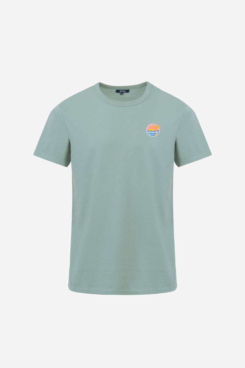 Gilis T-shirt Col Rond IAORANA - Vert D'eau Col Rond