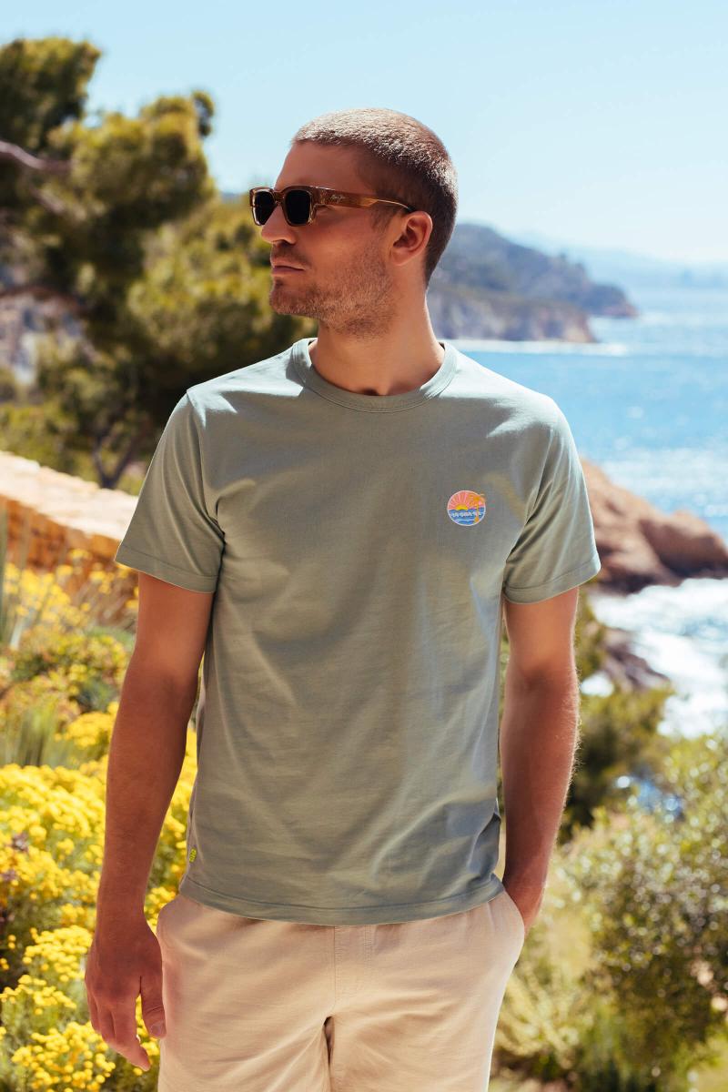 Gilis T-shirt Col Rond IAORANA - Vert D'eau Col Rond