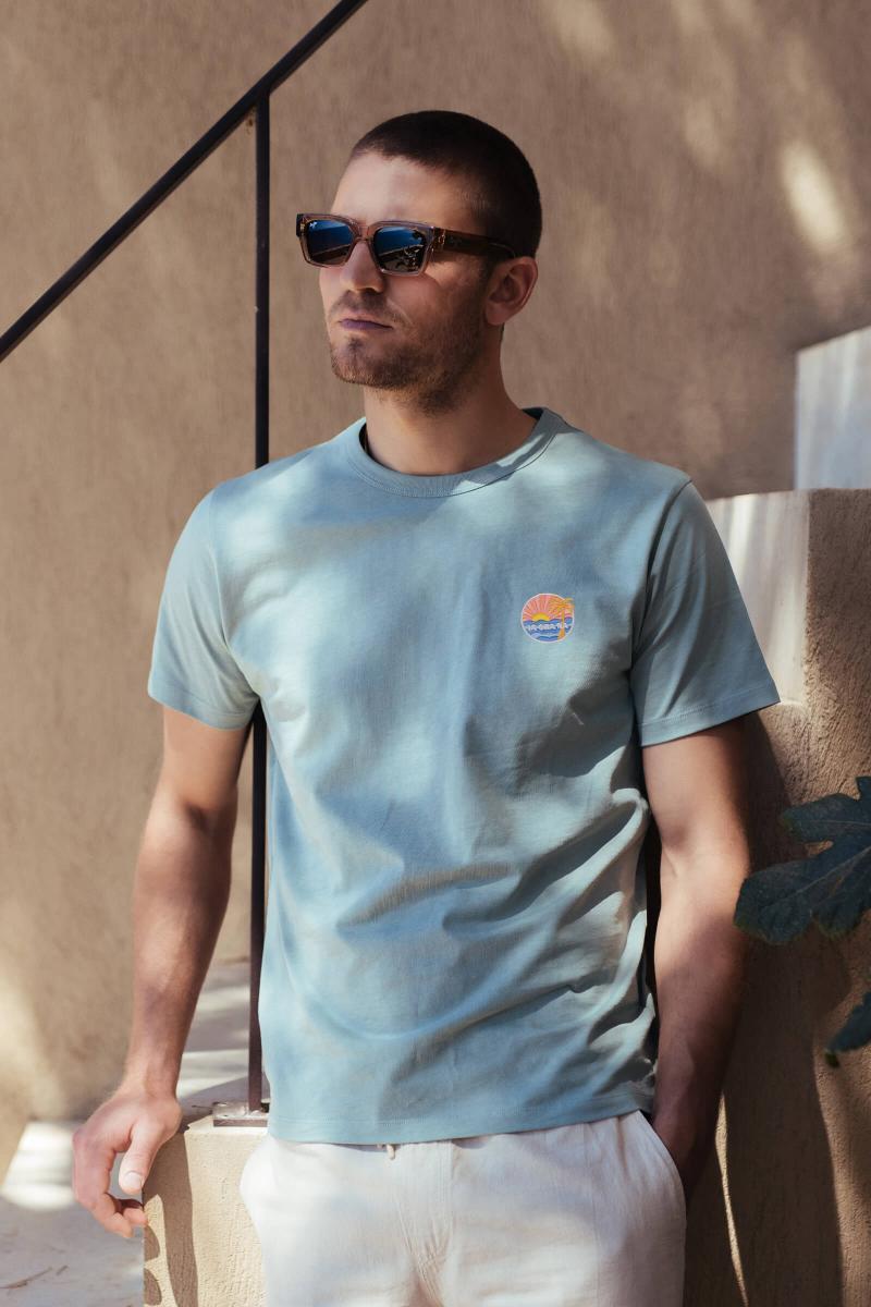 gilis T-shirt col rond IAORANA - Vert d'eau Col rond gilis T-shirt col rond IAORANA - Vert d'eau Col rond