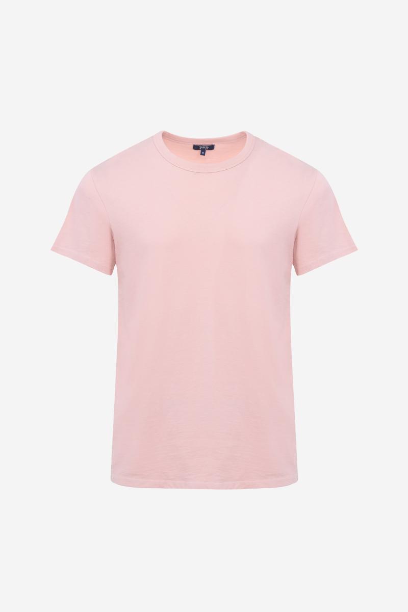 Gilis T-shirt Rose En Coton Col Rond