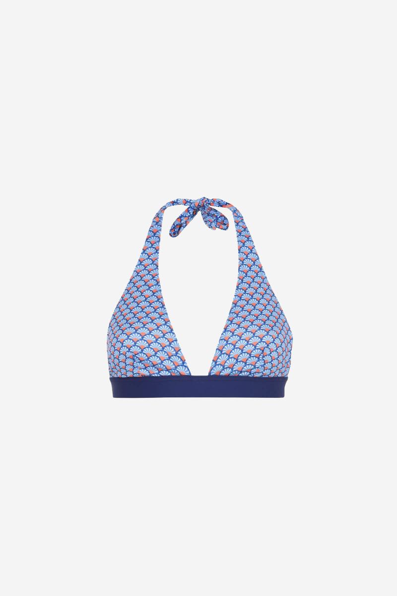 Gilis Haut De Maillot De Bain Bali - Blue Sensu Le Deux-pièces Foulard à Nouer Dans Le Cou
