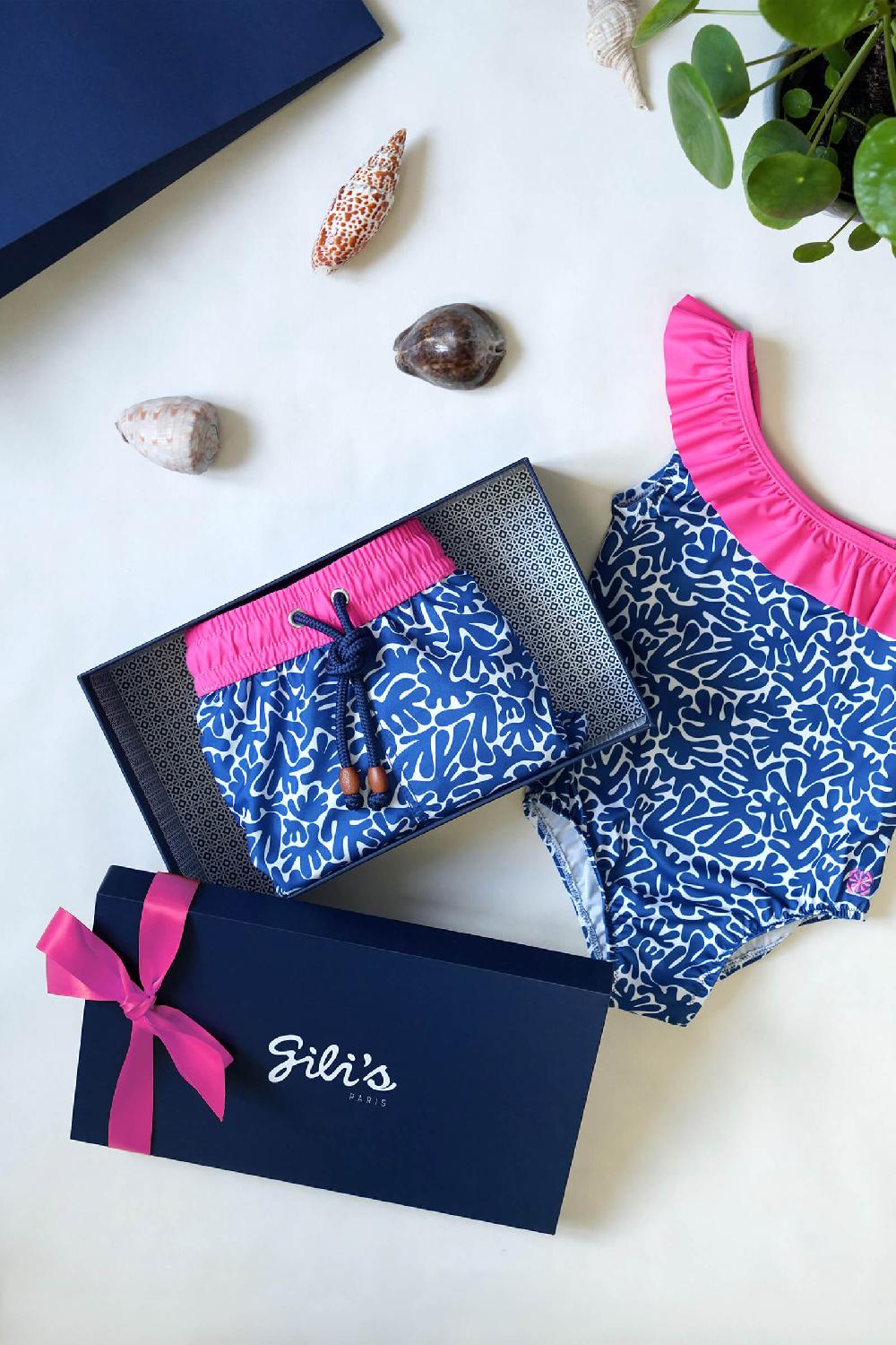 gilis Le pack de maillots de bain papa / fille - Navy Maupiti