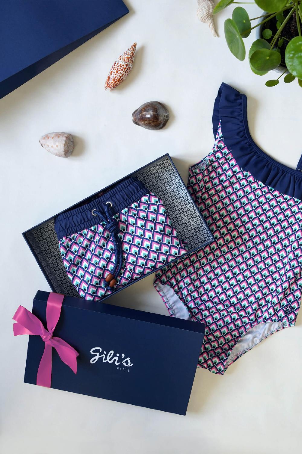 gilis Le pack de maillots de bain papa / fille - Pink Jaipur