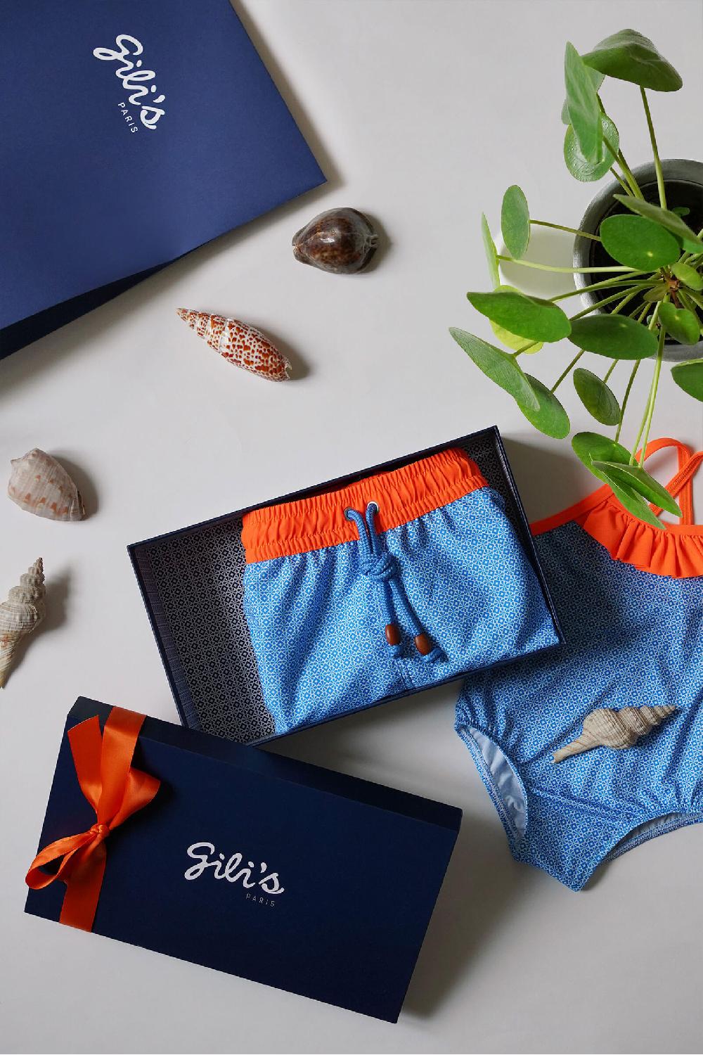 gilis Le pack de maillots de bain papa / fille - Sky Blue Azulejos