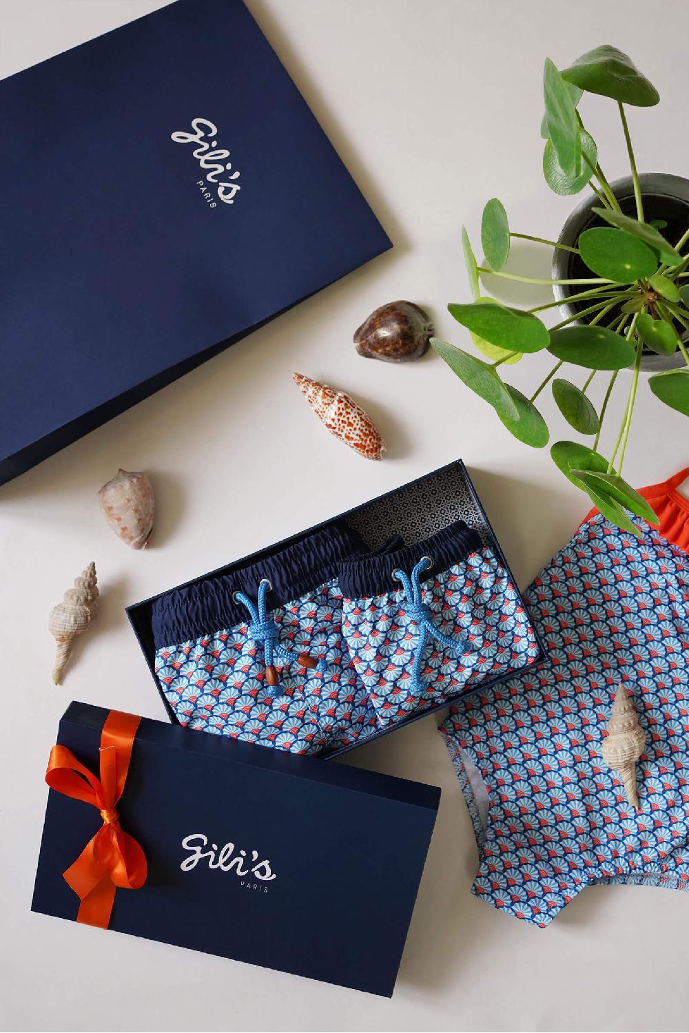 gilis Le pack de maillots de bain papa / garçon & fille - Blue Sensu