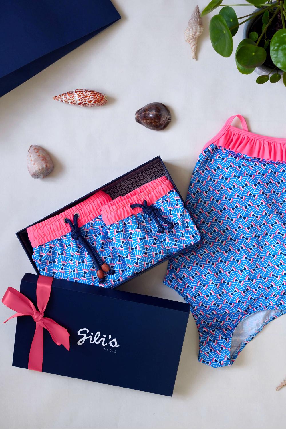 gilis Le pack de maillots de bain papa / garçon & fille - Blue Cali