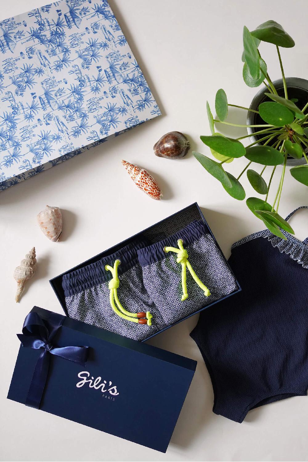 gilis Le pack de maillots de bain papa / garçon & fille - Navy Azulejos