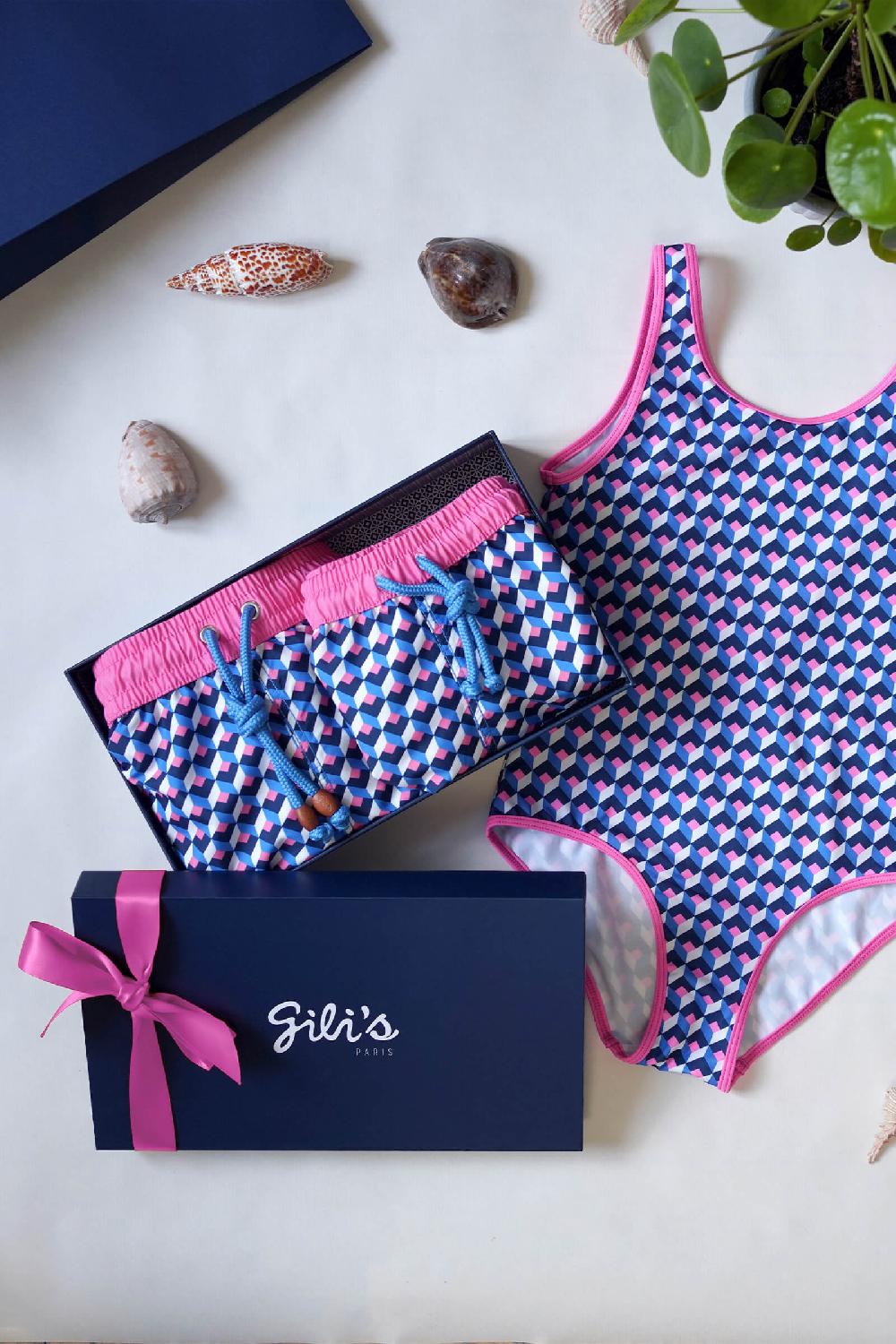 gilis Le pack de maillots de bain papa / garçon & fille - Sweet Rubik