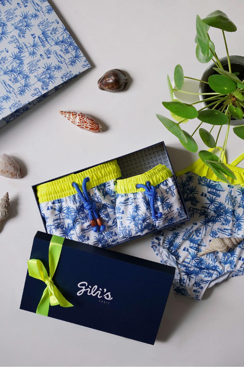 gilis Le pack de maillots de bain papa / garçon & fille - Toile balinaise