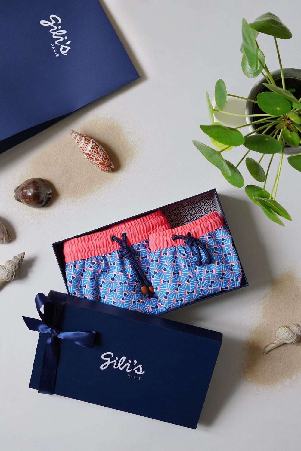 gilis Le pack de shorts de bain papa / garçon - Blue Cali