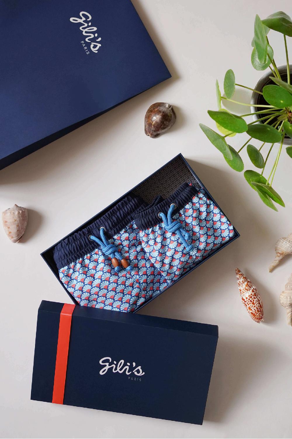 gilis Le pack de shorts de bain papa / garçon - Blue Sensu