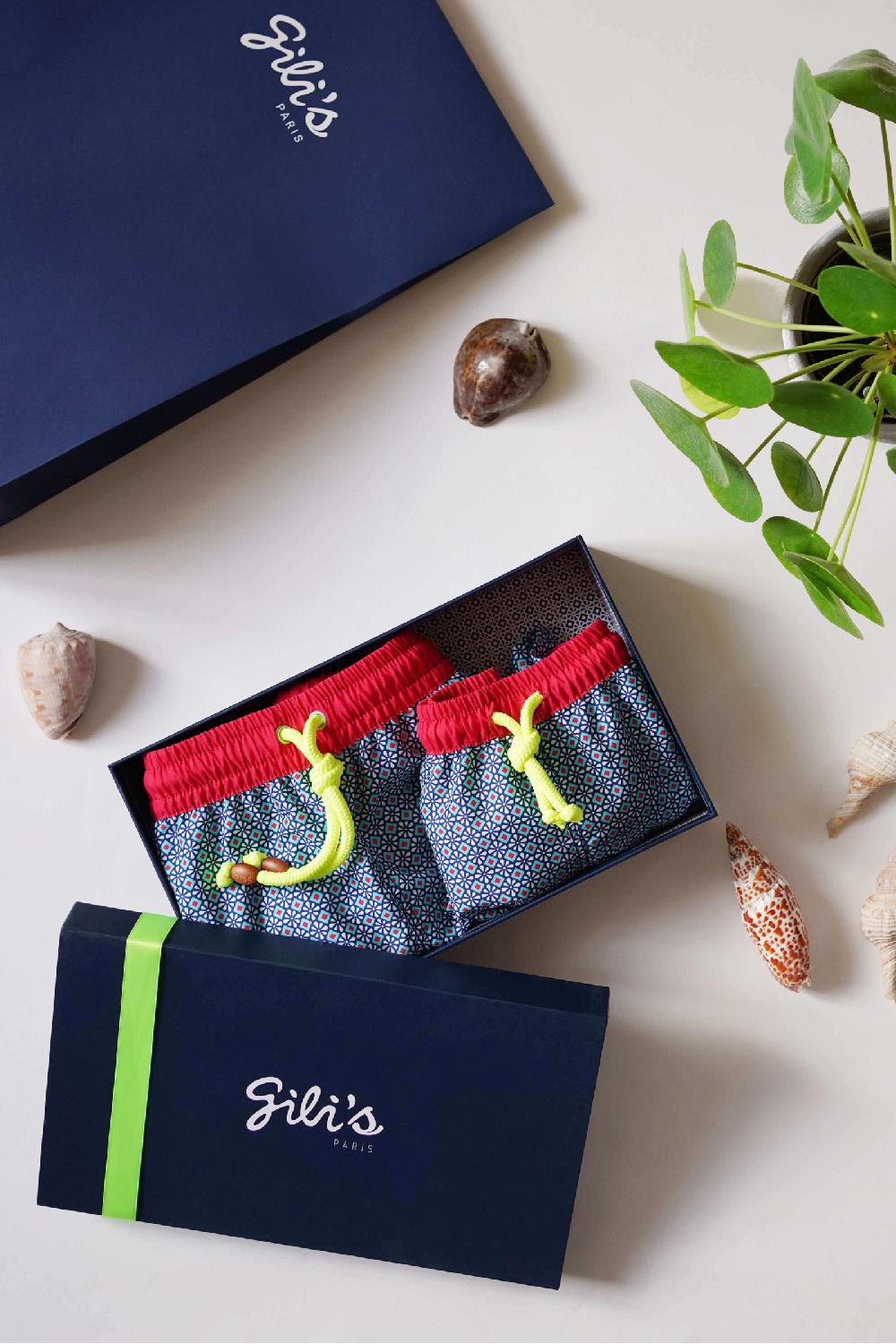 gilis Le pack de shorts de bain papa / garçon - Original Azulejos