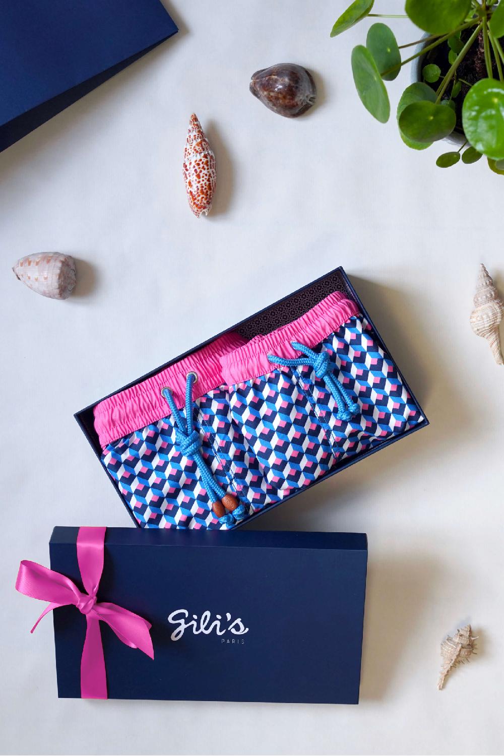 gilis Le pack de shorts de bain papa / garçon - Sweet Rubik