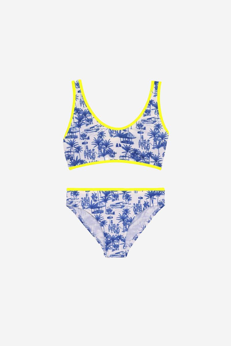 Gilis Maillot De Bain Deux Pièces Natuna - Toile Balinaise Brassière Et Culotte Pour Petite Fille