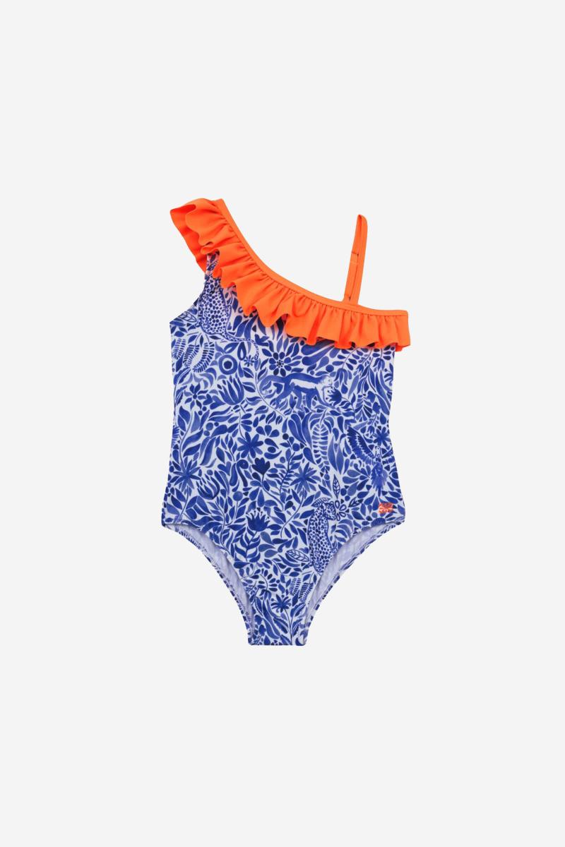 Gilis Maillot De Bain Une Pièce Flores - Amazonico L' Asymétrique à Volant Pour Petite Fille