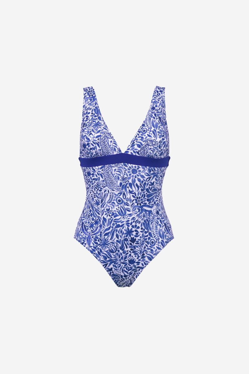 Gilis Maillot De Bain Une Pièce Isaure - Amazonico L' Iconique Décolleté En V à Larges Bretelles