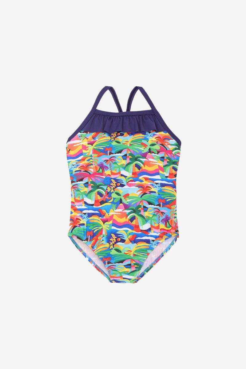 Gilis Maillot De Bain Une Pièce Java - Salento By Marion Chesnais Le Décolleté Droit à Volant Pour Petite Fille
