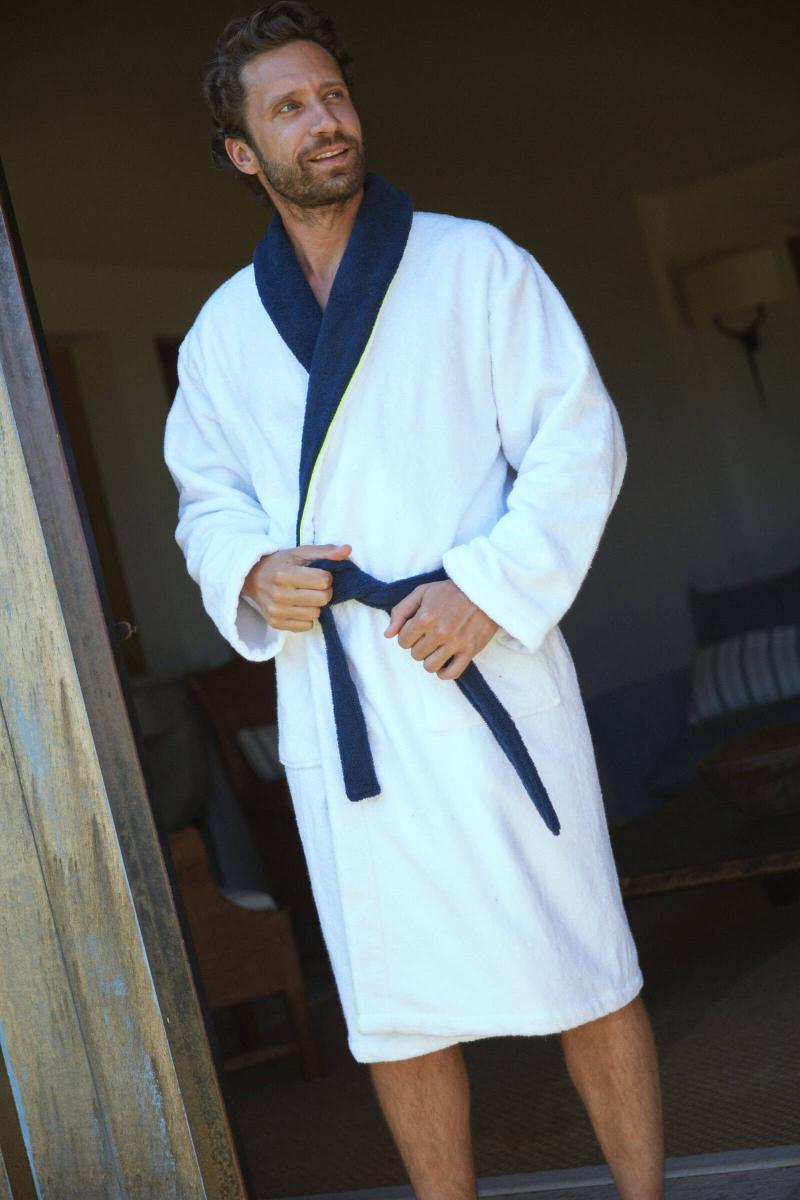 gilis Peignoir Blanc en coton bouclette En coton extra moelleux gilis Peignoir Blanc en coton bouclette En coton extra moelleux