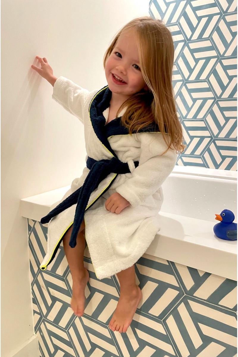 gilis Peignoir Blanc en coton bouclette - enfant En coton extra moelleux
