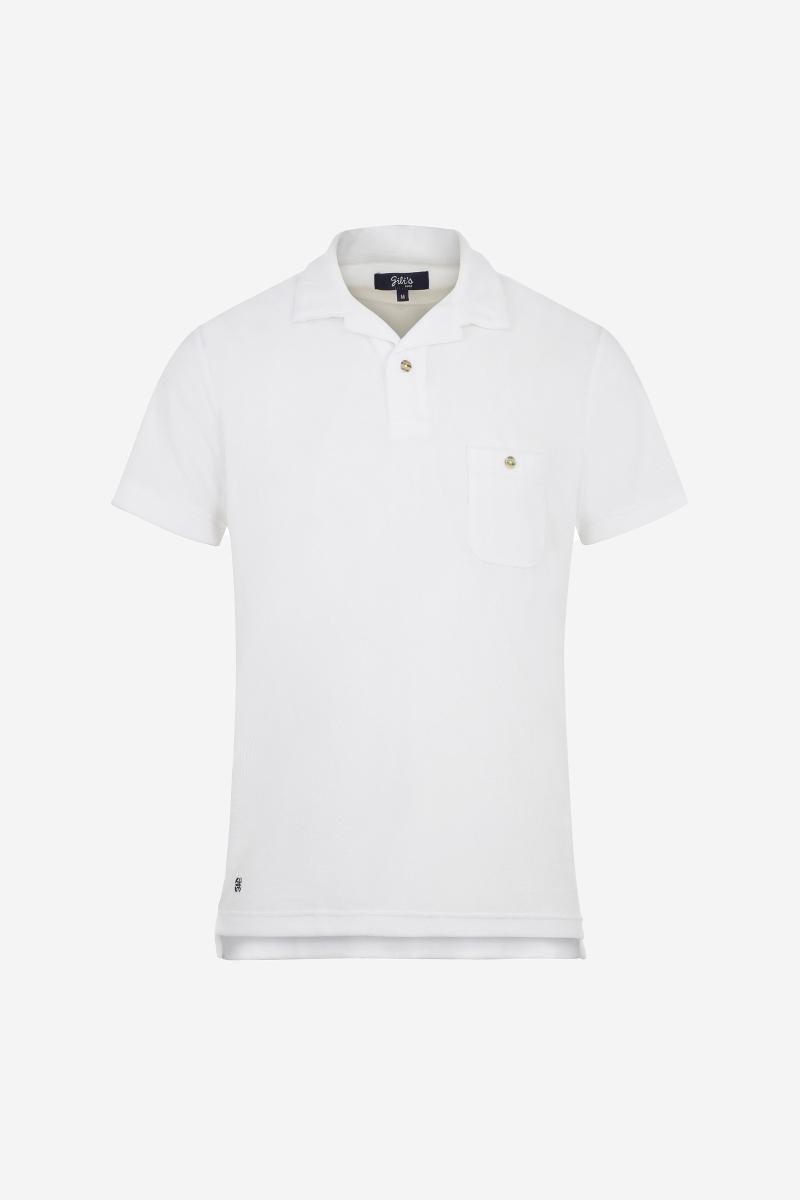 Gilis Polo Blanc En éponge En Coton Doux Et Absorbant Certifié OEKO-TEX