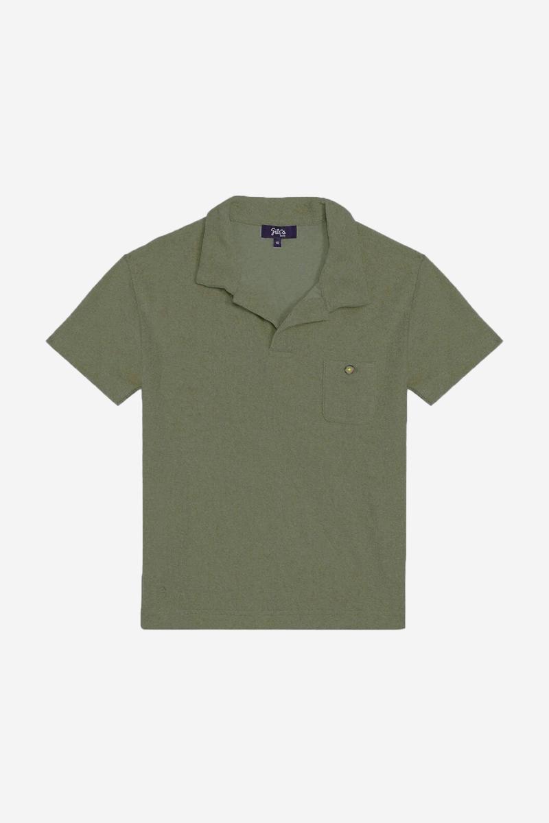 Gilis Polo Kaki En éponge En Coton Doux Et Absorbant Certifié OEKO-TEX