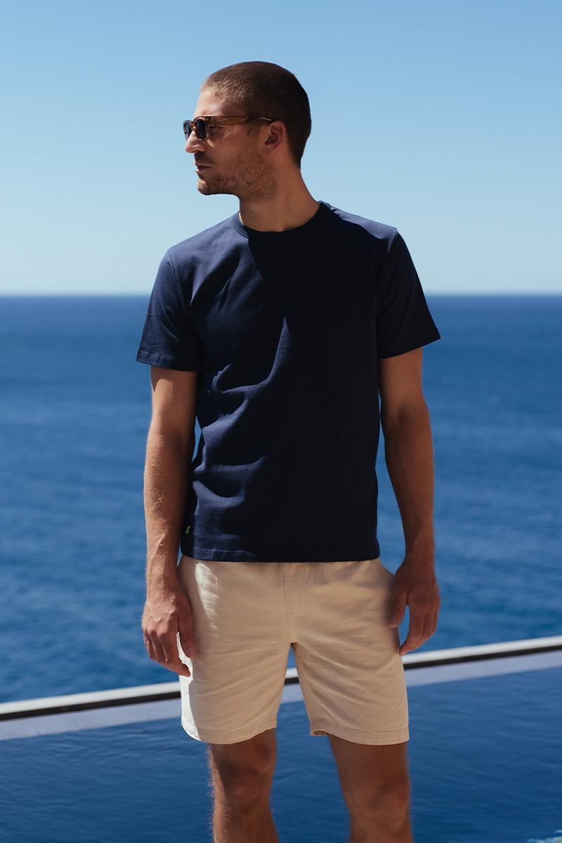 gilis Short Beige en coton et lin 80% coton et 20% lin gilis Short Beige en coton et lin 80% coton et 20% lin