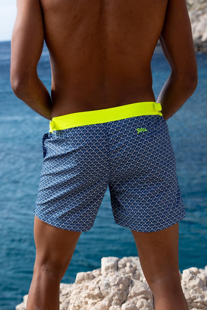 Gilis Short De Bain Air - Nagoya L' élégant à Ceinture Plate Boutonnée