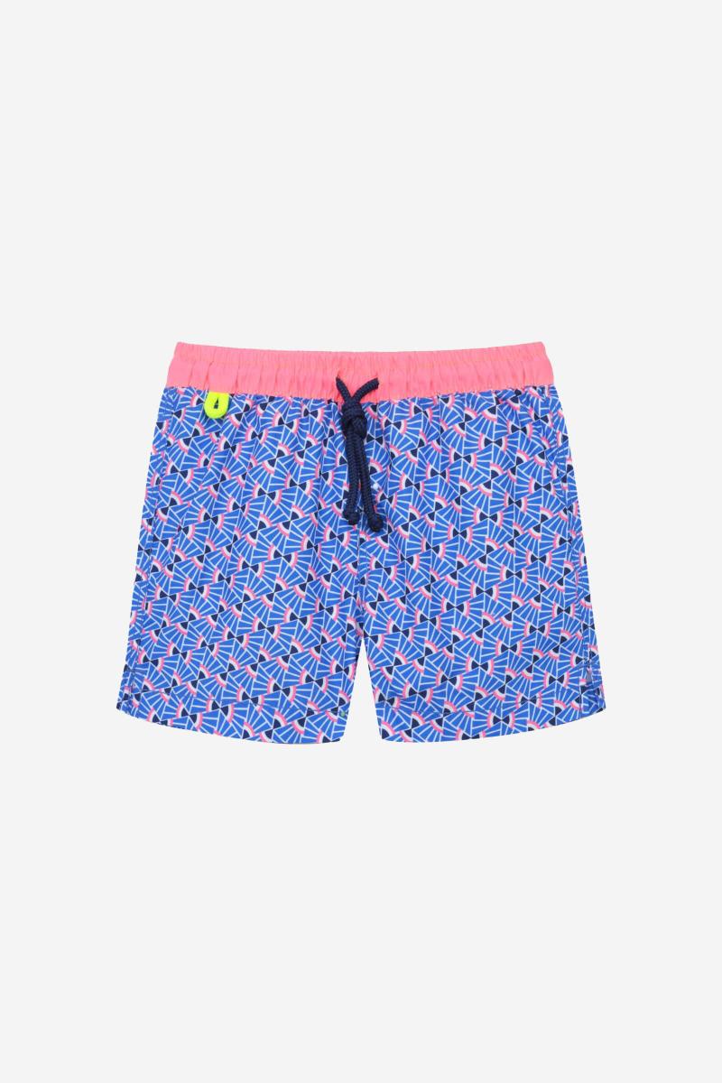 Gilis Short De Bain Meno - Blue Cali Ceinture élastiquée