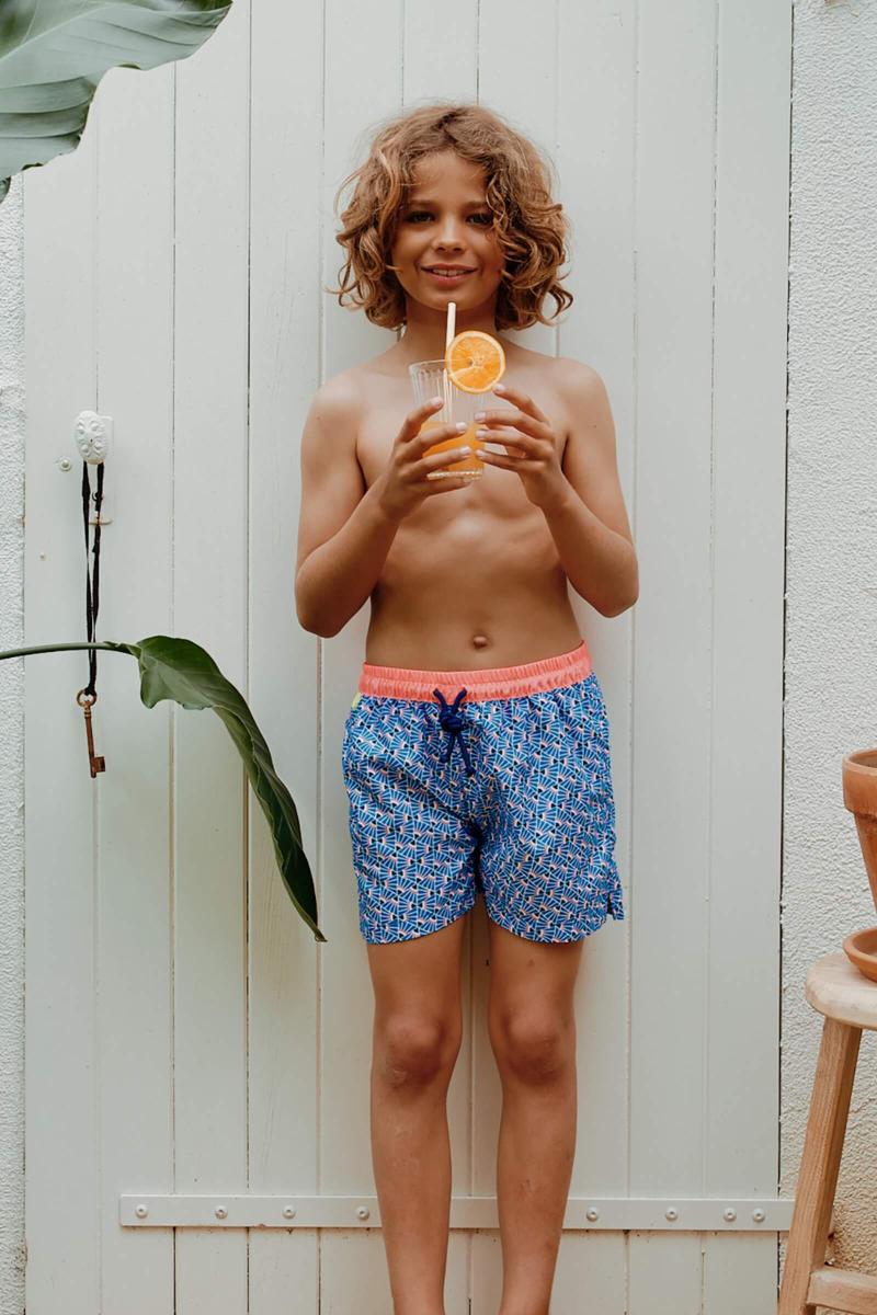 gilis Short de bain Meno - Blue Cali Ceinture élastiquée