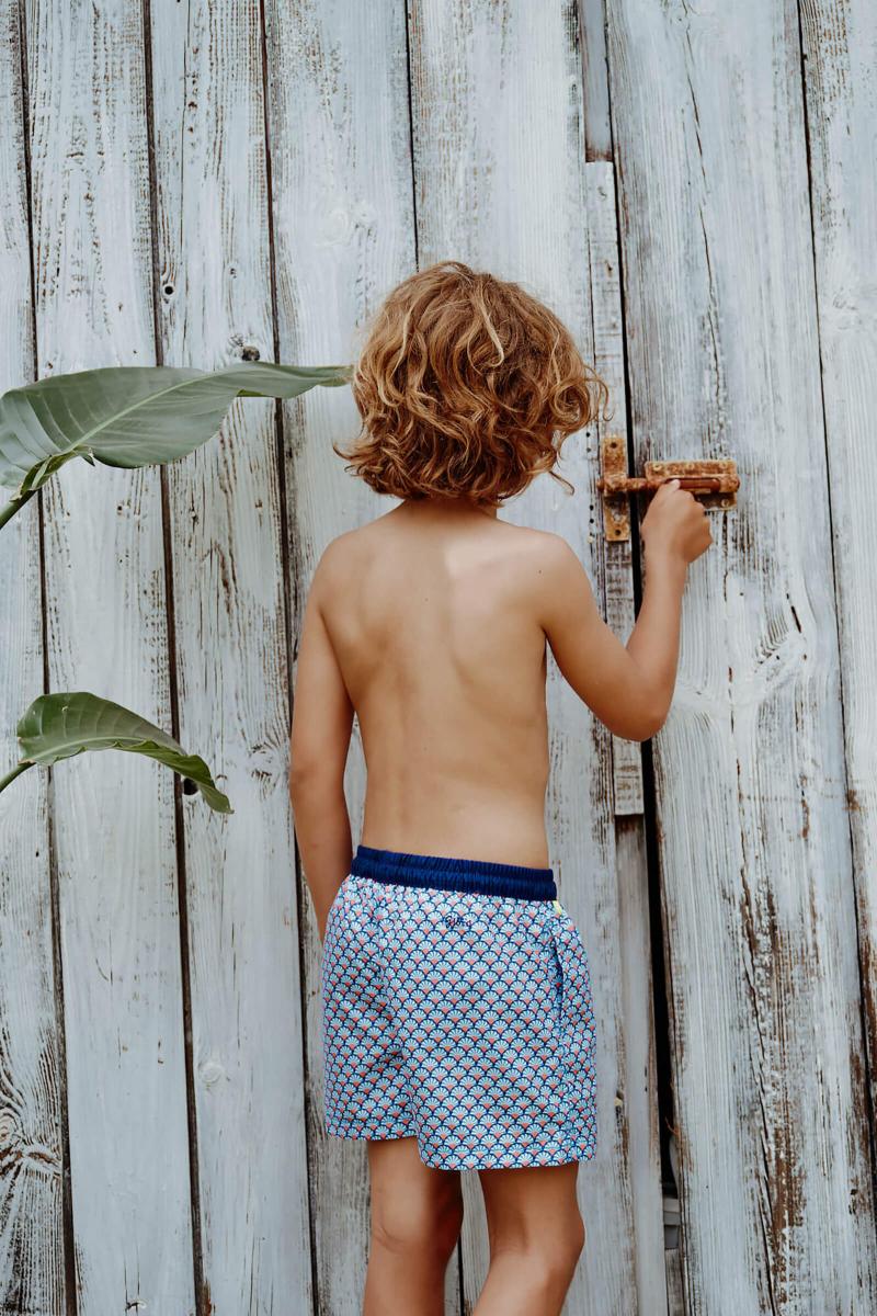 Gilis Short De Bain Meno - Blue Sensu Ceinture élastiquée