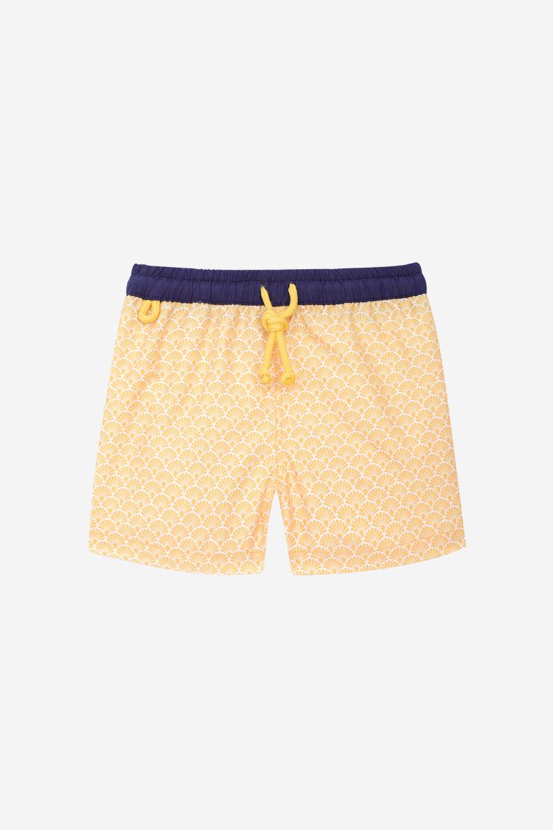 Gilis Short De Bain Meno - Lemon Nagoya Ceinture élastiquée