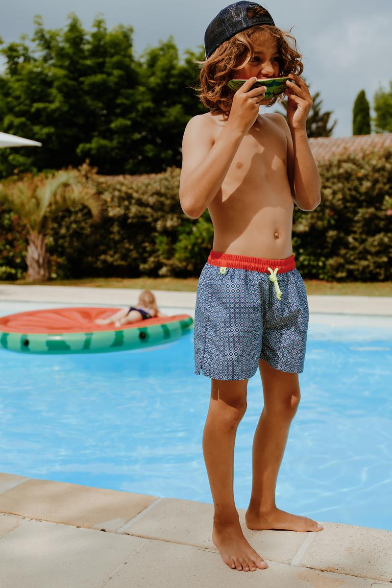 gilis Short de bain Meno - Original Azulejos Ceinture élastiquée